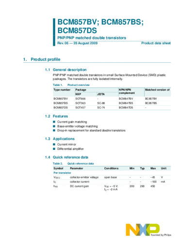 Philips bcm857bv bs ds  . Electronic Components Datasheets Active components Transistors Philips bcm857bv_bs_ds.pdf