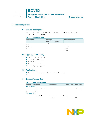 Philips bcv62  . Electronic Components Datasheets Active components Transistors Philips bcv62.pdf