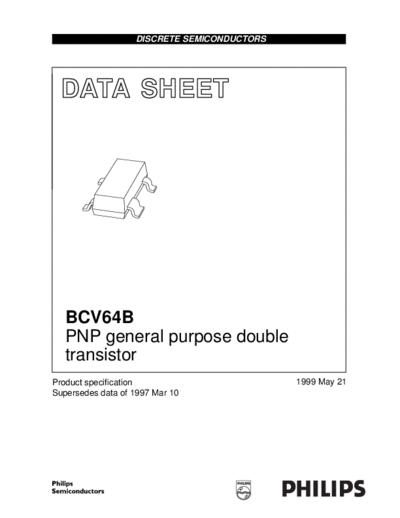 Philips bcv64b 3  . Electronic Components Datasheets Active components Transistors Philips bcv64b_3.pdf