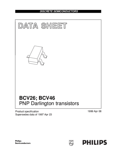Philips bcv26 bcv46  . Electronic Components Datasheets Active components Transistors Philips bcv26_bcv46.pdf