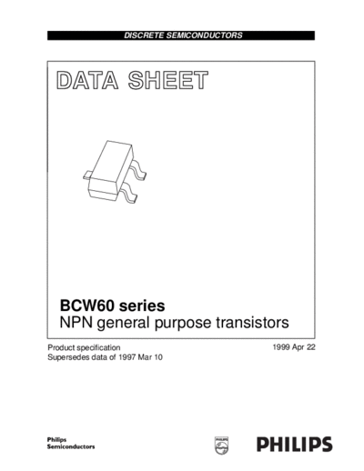 Philips bcw60 3  . Electronic Components Datasheets Active components Transistors Philips bcw60_3.pdf