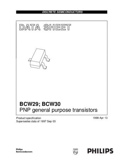 Philips bcw29 bcw30 4  . Electronic Components Datasheets Active components Transistors Philips bcw29_bcw30_4.pdf