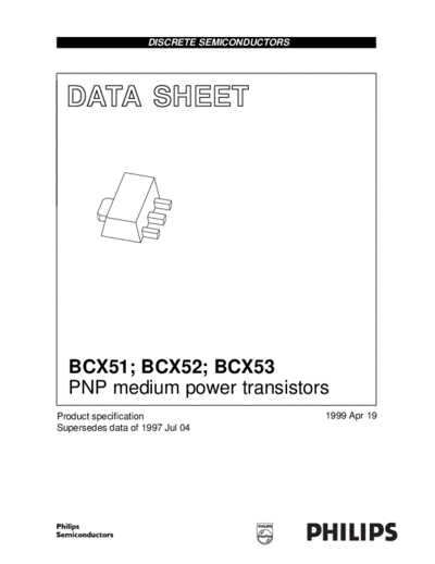 Philips bcx51 bcx52 bcx53 3  . Electronic Components Datasheets Active components Transistors Philips bcx51_bcx52_bcx53_3.pdf
