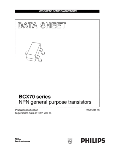 . Electronic Components Datasheets bcx70 3  . Electronic Components Datasheets Active components Transistors Philips bcx70_3.pdf