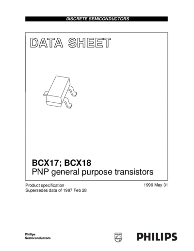 Philips bcx17 bcx18 3  . Electronic Components Datasheets Active components Transistors Philips bcx17_bcx18_3.pdf