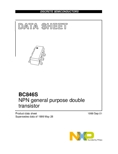 Philips bc846s  . Electronic Components Datasheets Active components Transistors Philips bc846s.pdf