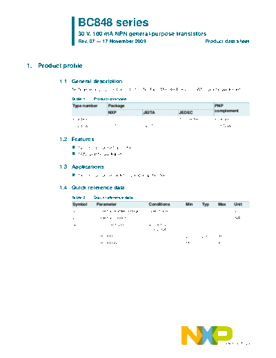 Philips bc848 ser  . Electronic Components Datasheets Active components Transistors Philips bc848_ser.pdf