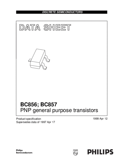 Philips bc856 bc857 3  . Electronic Components Datasheets Active components Transistors Philips bc856_bc857_3.pdf