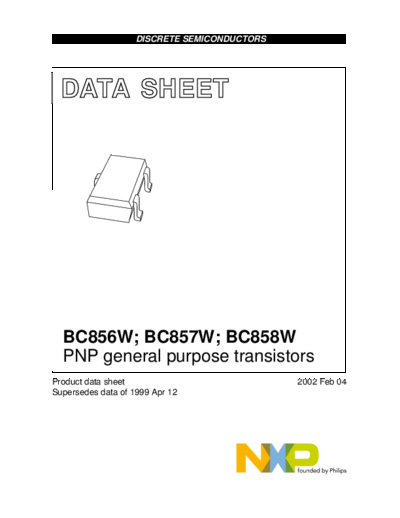 Philips bc856w bc857w bc858w  . Electronic Components Datasheets Active components Transistors Philips bc856w_bc857w_bc858w.pdf