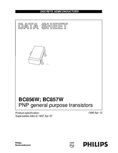 Philips bc856w bc857w 3  . Electronic Components Datasheets Active components Transistors Philips bc856w_bc857w_3.pdf