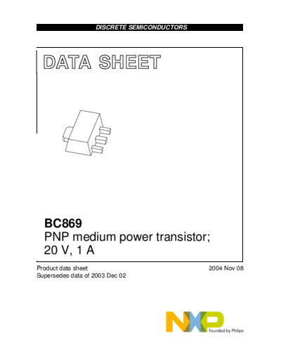 Philips bc869  . Electronic Components Datasheets Active components Transistors Philips bc869.pdf