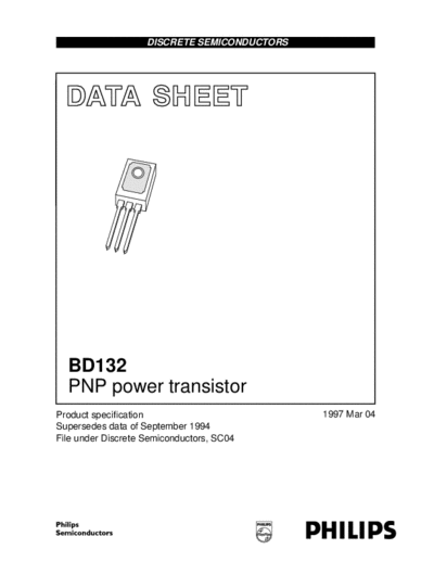 Philips bd132  . Electronic Components Datasheets Active components Transistors Philips bd132.pdf