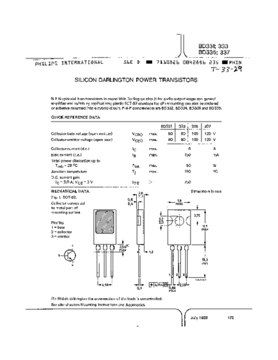 Philips bd331 bd333 bd335 bd337  . Electronic Components Datasheets Active components Transistors Philips bd331_bd333_bd335_bd337.pdf