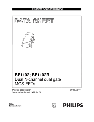 Philips bf1102 bf1102r 3  . Electronic Components Datasheets Active components Transistors Philips bf1102_bf1102r_3.pdf