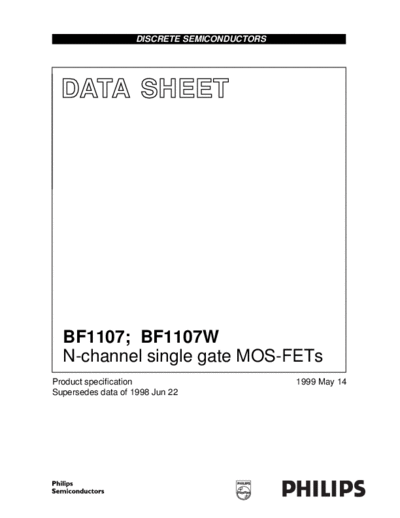 Philips bf1107 bf1107w 3  . Electronic Components Datasheets Active components Transistors Philips bf1107_bf1107w_3.pdf