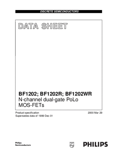 Philips bf1202 bf1202r bf1202wr 2  . Electronic Components Datasheets Active components Transistors Philips bf1202_bf1202r_bf1202wr_2.pdf