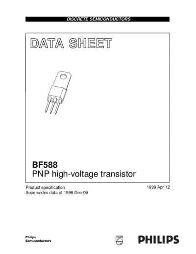 Philips bf588 3  . Electronic Components Datasheets Active components Transistors Philips bf588_3.pdf