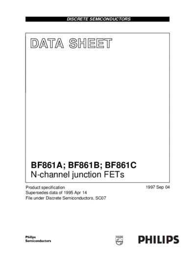 Philips bf861a bf861b bf861c 3  . Electronic Components Datasheets Active components Transistors Philips bf861a_bf861b_bf861c_3.pdf