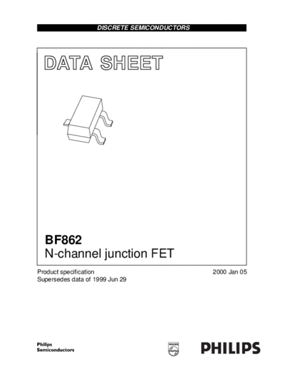 Philips bf862 3  . Electronic Components Datasheets Active components Transistors Philips bf862_3.pdf