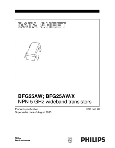 Philips bfg25aw bfg25awx 3  . Electronic Components Datasheets Active components Transistors Philips bfg25aw_bfg25awx_3.pdf