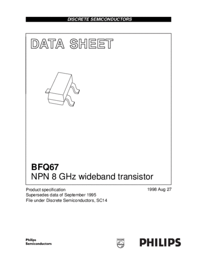 Philips bfq67 4  . Electronic Components Datasheets Active components Transistors Philips bfq67_4.pdf