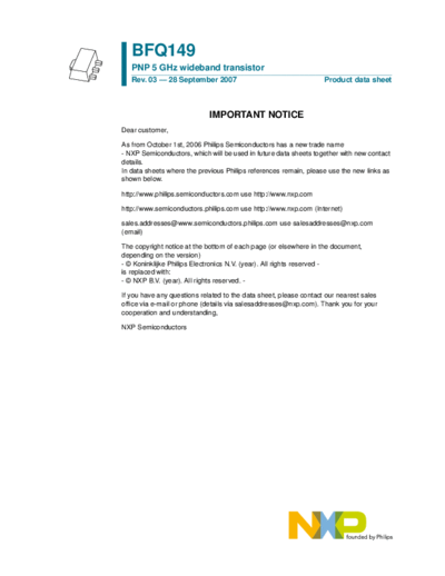 Philips bfq149 n  . Electronic Components Datasheets Active components Transistors Philips bfq149_n.pdf