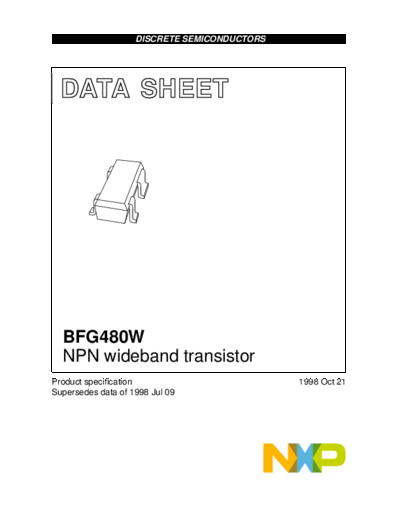 Philips bfg480w  . Electronic Components Datasheets Active components Transistors Philips bfg480w.pdf