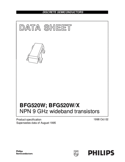 Philips bfg520w bfg520wx 3  . Electronic Components Datasheets Active components Transistors Philips bfg520w_bfg520wx_3.pdf