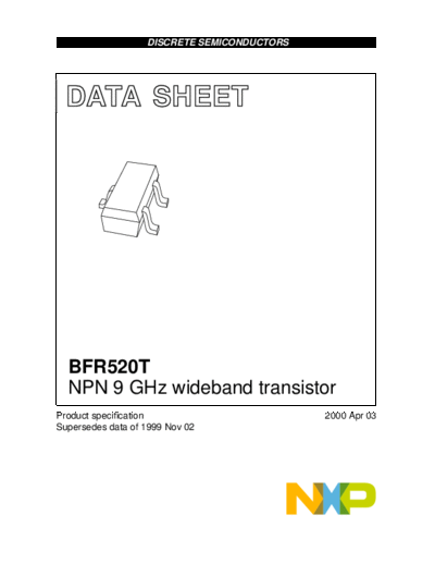 Philips bfr520t  . Electronic Components Datasheets Active components Transistors Philips bfr520t.pdf