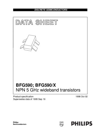 Philips bfg590 bfg590x 3  . Electronic Components Datasheets Active components Transistors Philips bfg590_bfg590x_3.pdf