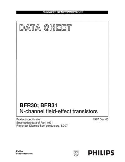 Philips bfr30-bfr31 2  . Electronic Components Datasheets Active components Transistors Philips bfr30-bfr31_2.pdf
