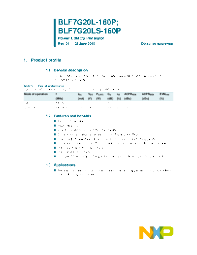 Philips blf7g20l-160p blf7g20ls-160p  . Electronic Components Datasheets Active components Transistors Philips blf7g20l-160p_blf7g20ls-160p.pdf