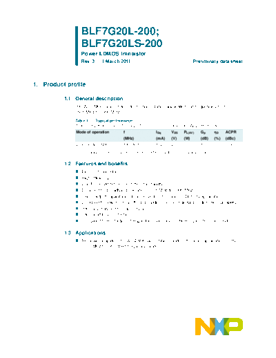 Philips blf7g20l-200 7g20ls-200  . Electronic Components Datasheets Active components Transistors Philips blf7g20l-200_7g20ls-200.pdf