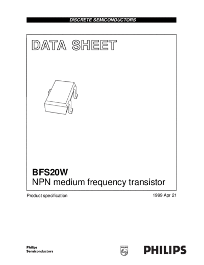 Philips bfs20w  . Electronic Components Datasheets Active components Transistors Philips bfs20w.pdf