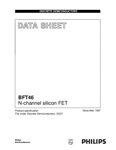 Philips bft46 cnv 2  . Electronic Components Datasheets Active components Transistors Philips bft46_cnv_2.pdf