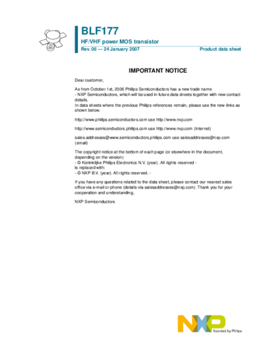 Philips blf177 n  . Electronic Components Datasheets Active components Transistors Philips blf177_n.pdf