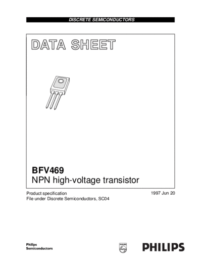 Philips bfv469  . Electronic Components Datasheets Active components Transistors Philips bfv469.pdf