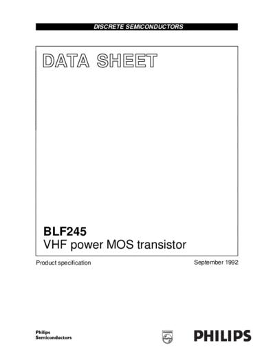 Philips blf245 cnv 3  . Electronic Components Datasheets Active components Transistors Philips blf245_cnv_3.pdf
