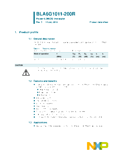 Philips bla6g1011-200r  . Electronic Components Datasheets Active components Transistors Philips bla6g1011-200r.pdf