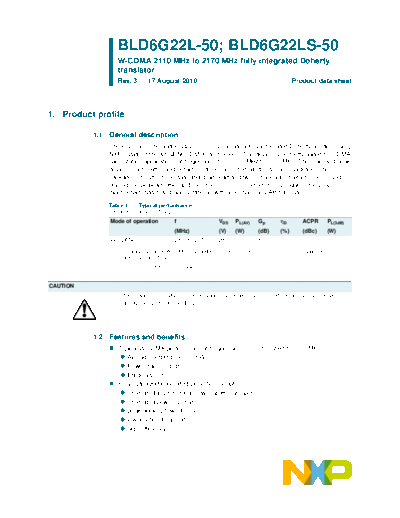 Philips bld6g22l-50 bld6g22ls-50  . Electronic Components Datasheets Active components Transistors Philips bld6g22l-50_bld6g22ls-50.pdf