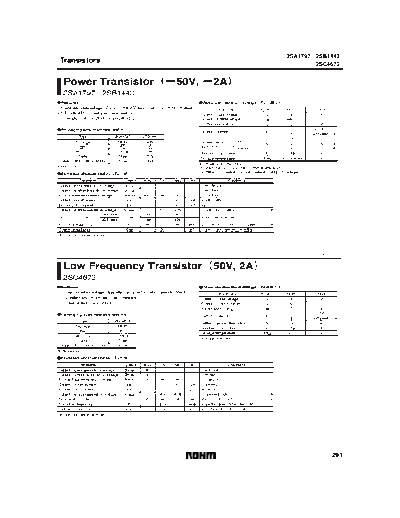 Rohm 2sa1797  . Electronic Components Datasheets Active components Transistors Rohm 2sa1797.pdf