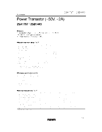 Rohm 2sa1797 2sb1443  . Electronic Components Datasheets Active components Transistors Rohm 2sa1797_2sb1443.pdf