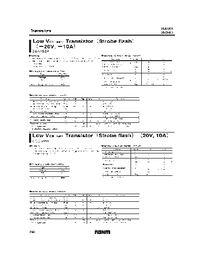Rohm 2sa1834 2sc5001  . Electronic Components Datasheets Active components Transistors Rohm 2sa1834_2sc5001.pdf