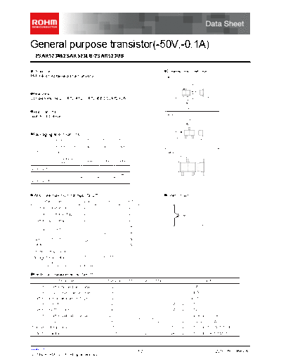 Rohm 2sar523eb  . Electronic Components Datasheets Active components Transistors Rohm 2sar523eb.pdf