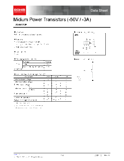 Rohm 2sar533p  . Electronic Components Datasheets Active components Transistors Rohm 2sar533p.pdf