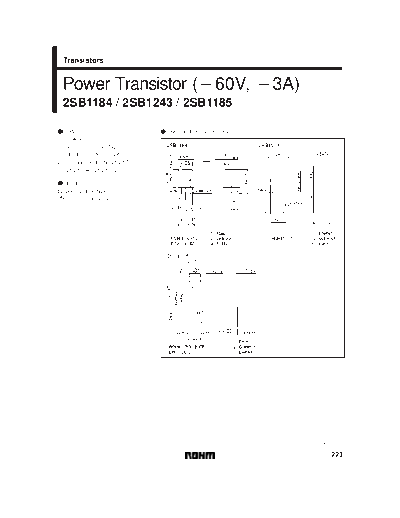 Rohm 2sb1184 2sb1243 2sb1185  . Electronic Components Datasheets Active components Transistors Rohm 2sb1184_2sb1243_2sb1185.pdf