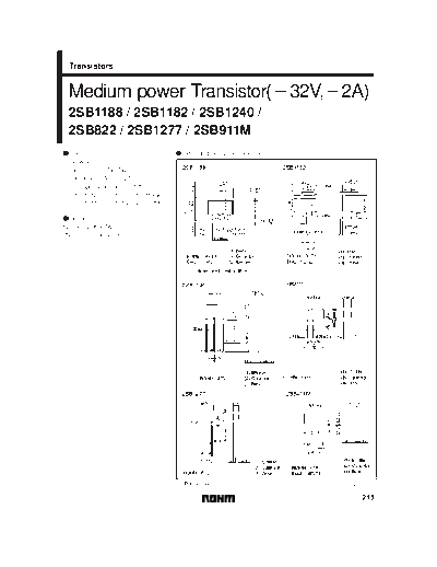 Rohm 2sb1188  . Electronic Components Datasheets Active components Transistors Rohm 2sb1188.pdf