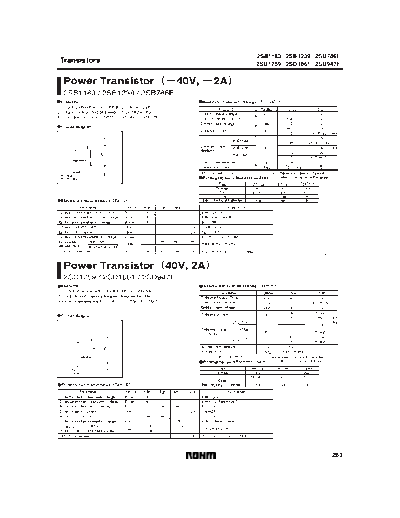Rohm 2sb1183  . Electronic Components Datasheets Active components Transistors Rohm 2sb1183.pdf
