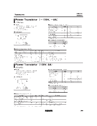 Rohm 2sb1344  . Electronic Components Datasheets Active components Transistors Rohm 2sb1344.pdf