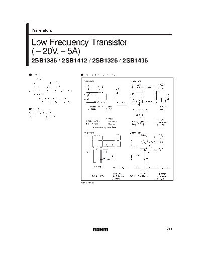 Rohm 2sb1386  . Electronic Components Datasheets Active components Transistors Rohm 2sb1386.pdf